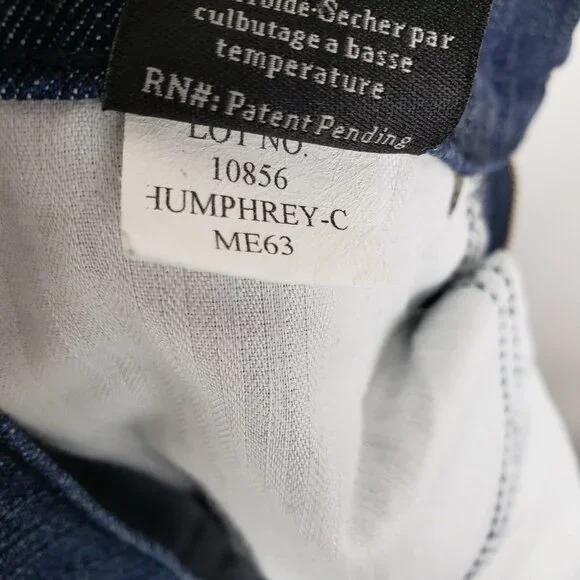 James Jeans Humphrey Wide Flare Leg Mid Rise Dry Aged Denim Dark Blue Size 31 - Picture 11 of 11